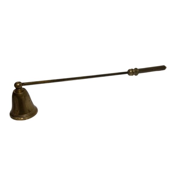 Vintage Brass Candle Snuffer 10" Long Handle Bell Shape - Picture 1 of 8